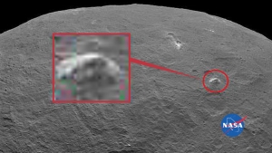 صور| سر الهرم المضئ الذى اكتشفته ناسا على سطح كوكب سيريس