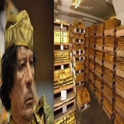 العثور على كنز القذافي خزنة مملوءة بالذهب والفضة تحت الأرض ورقم سري يحول دون فتحها 