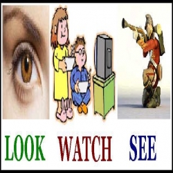 الفرق بين Look at و Watch وSee