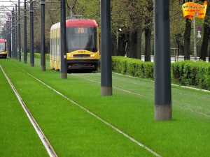 زراعة مسارات القطارات بالعشب في وارسو عاصمة بولندا !