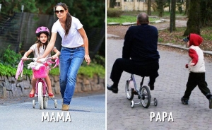 بالصور.. الفرق بين الأب والأم 
