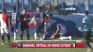 بالفيديو| لحظة مقتل الأرجنتينى أورتيجا فى الملعب