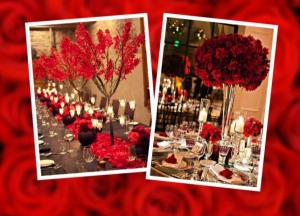 الأحمر زينةً لزفافك في يوم الحبّ